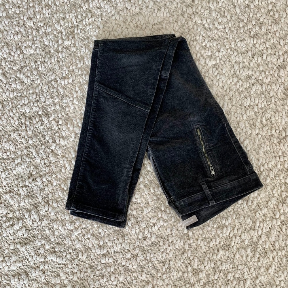 Banana Republic Gray Ankle Zip Skinny Cords